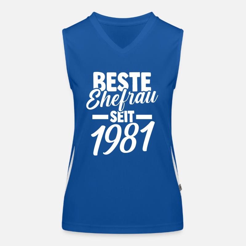 Valentinstag Beste Ehefrau Seit 1981 Funktionelles Kontrast-Tank Top für Frauen