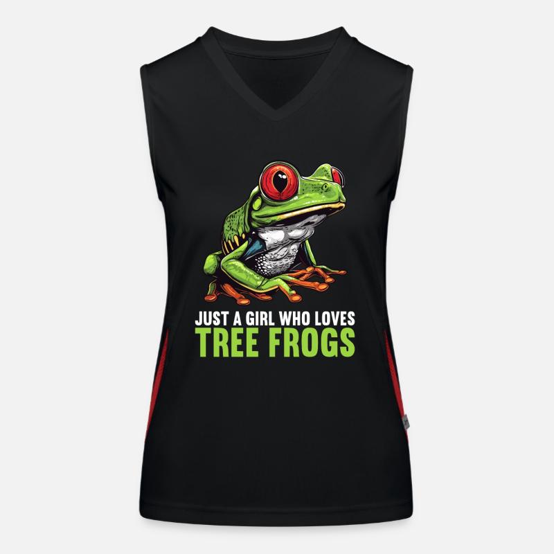 Tree Frog Baumfrösche Baumfrosch Women's Functional Contrast Tank Top