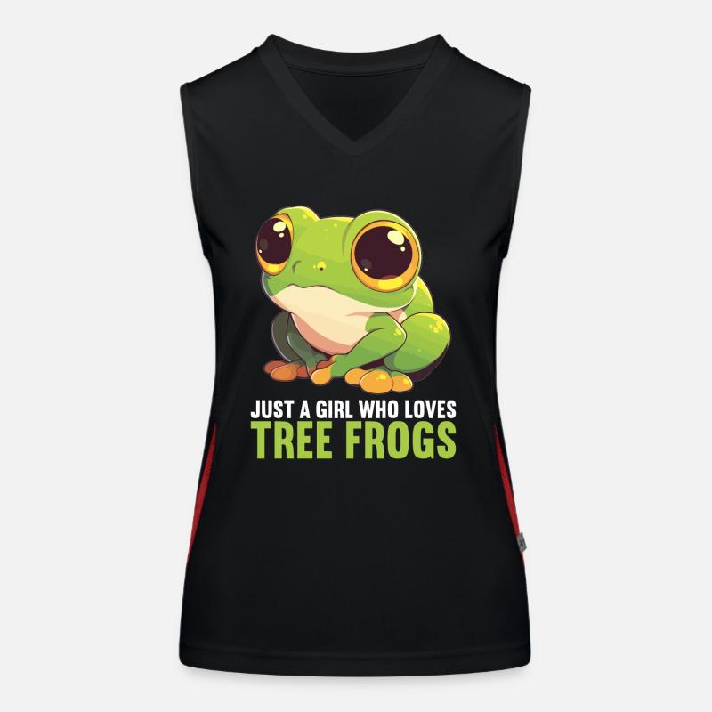 Rainette Baumfrösche Baumfrosch Débardeur respirant contrasté Femme