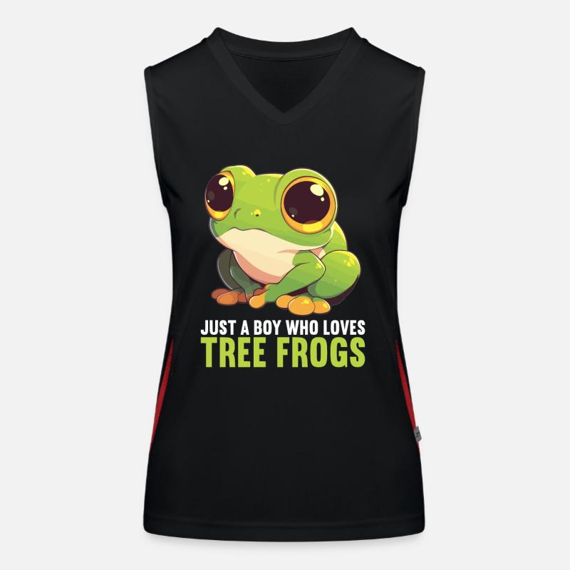 Tree Frog Baumfrösche Baumfrosch Women's Functional Contrast Tank Top