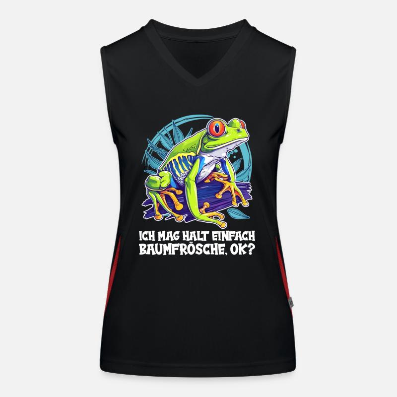 Tree Frog Baumfrösche Baumfrosch Women's Functional Contrast Tank Top
