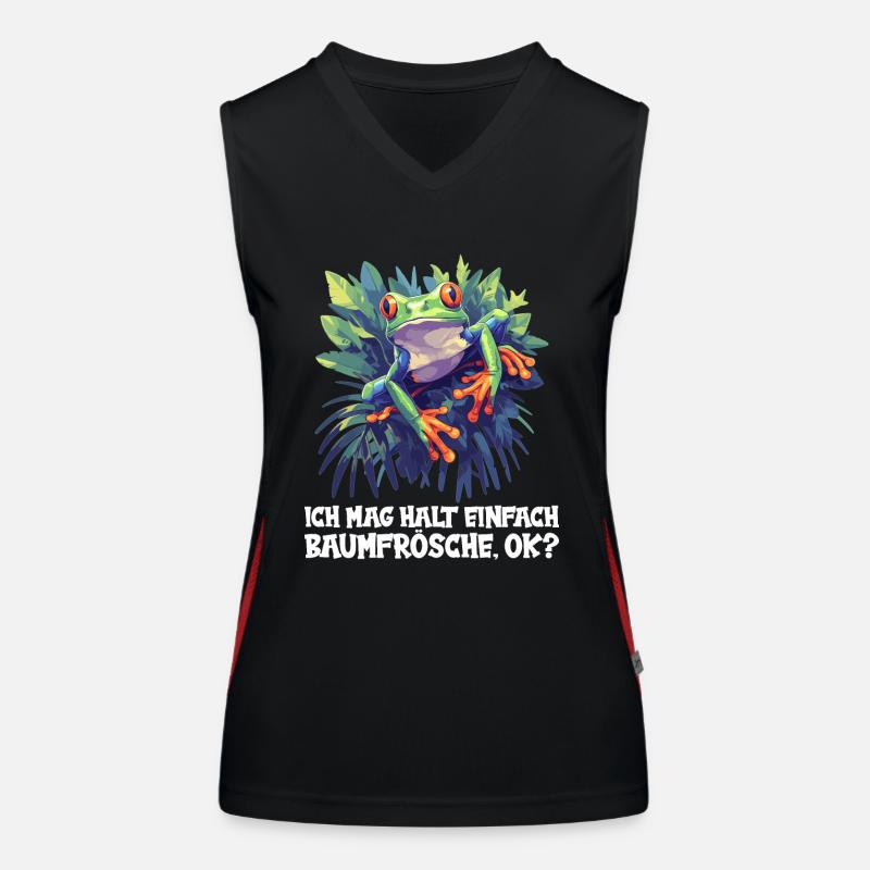 Tree Frog Baumfrösche Baumfrosch Women's Functional Contrast Tank Top