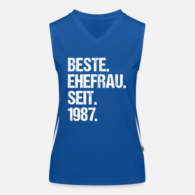 Valentinstag Beste Ehefrau Seit 1987 Funktionelles Kontrast-Tank Top für Frauen
