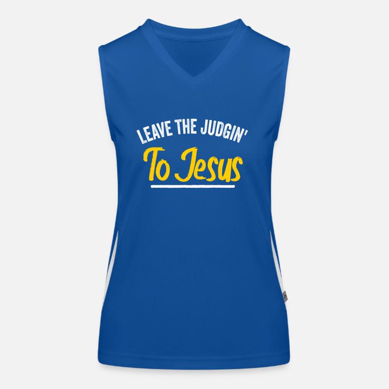 Überlassen Sie das Urteil Jesus Funktionelles Kontrast-Tank Top für Frauen