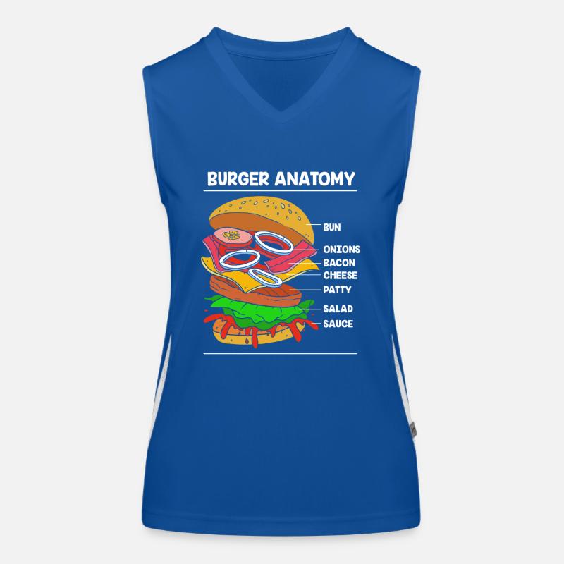 Cheeseburger Anatomie Funktionelles Kontrast-Tank Top für Frauen