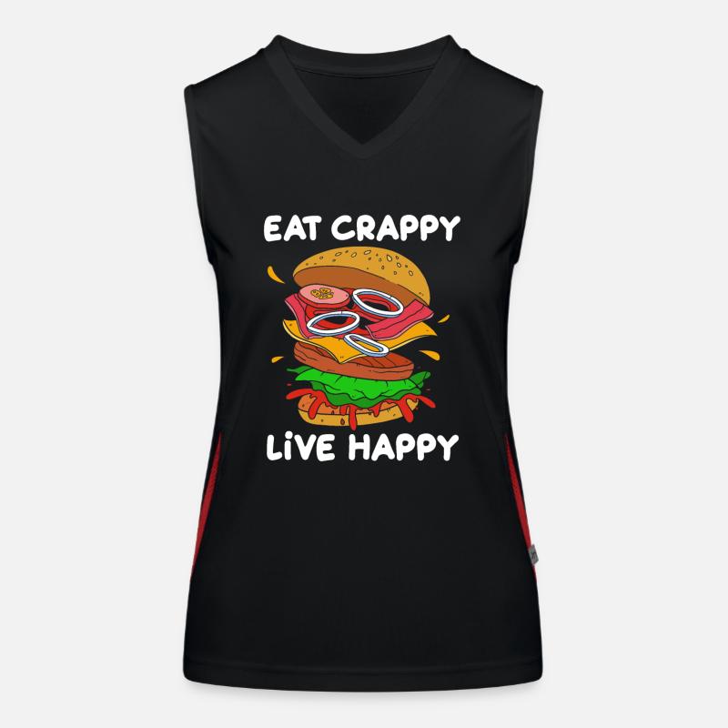 Cheeseburger Débardeur respirant contrasté Femme
