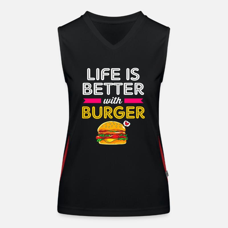 Cheeseburger Débardeur respirant contrasté Femme