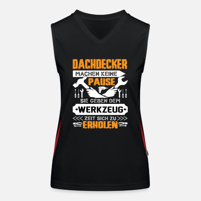 Roofers don't take a break Women's Functional Contrast Tank Top
