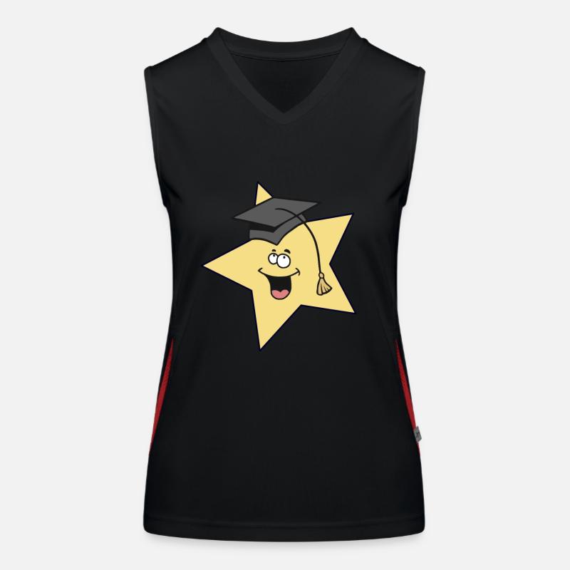 Stern Sternchen Schlau klug Studiert Student Funktionelles Kontrast-Tank Top für Frauen