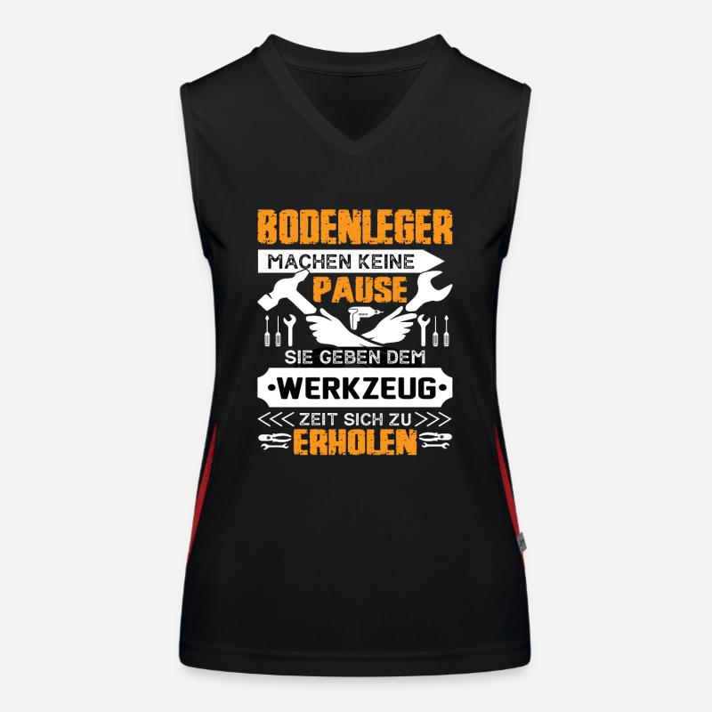 Floor layers don't take a break Women's Functional Contrast Tank Top