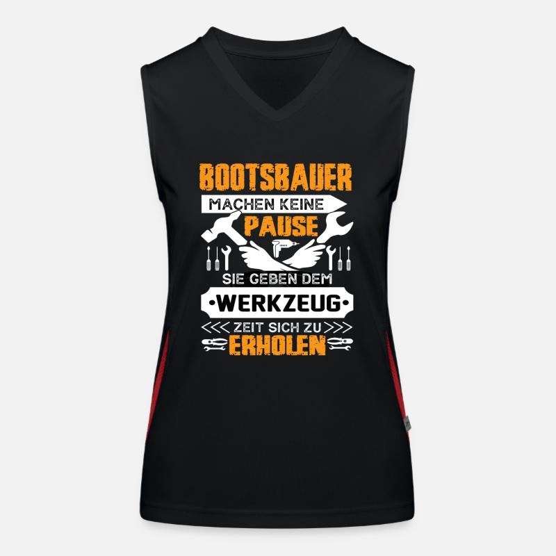 Bootesbauer Machen Keine Pause Funktionelles Kontrast-Tank Top für Frauen