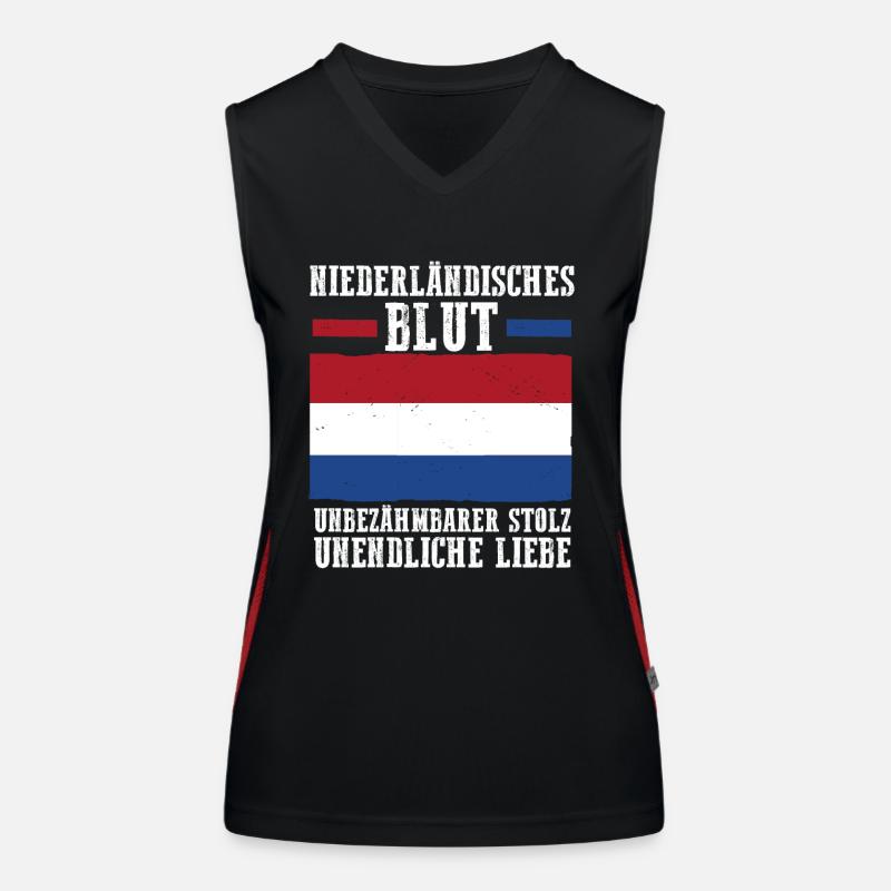 Netherlands Netherlands Holland Women's Functional Contrast Tank Top
