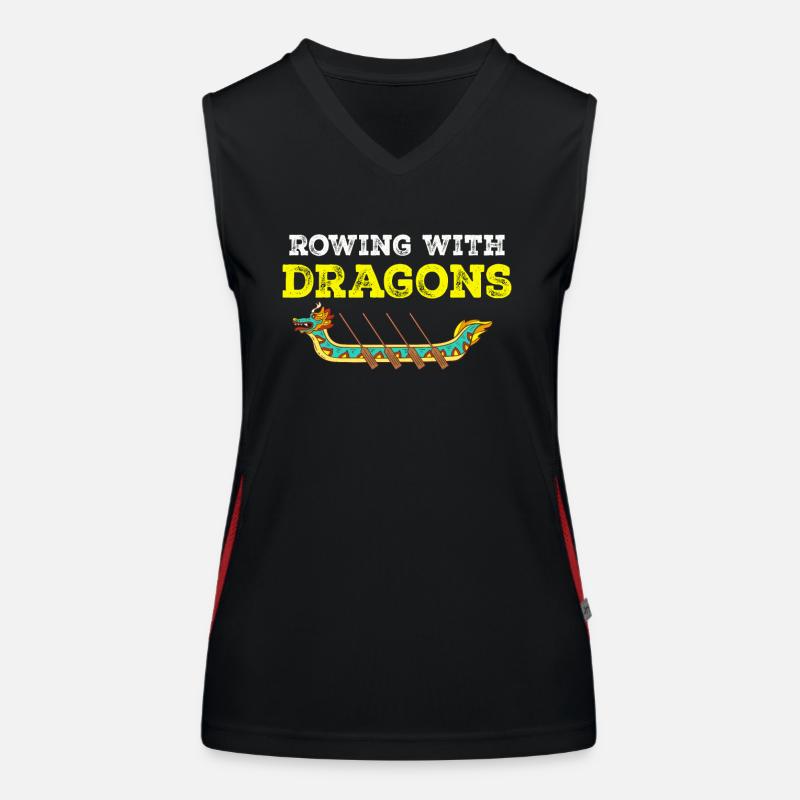 Rowing With Dragons Dragonboat Women's Functional Contrast Tank Top