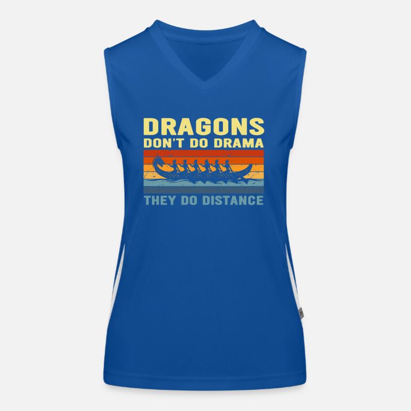 Les dragons ne font pas de drame, ils font de la distance Débardeur respirant contrasté Femme