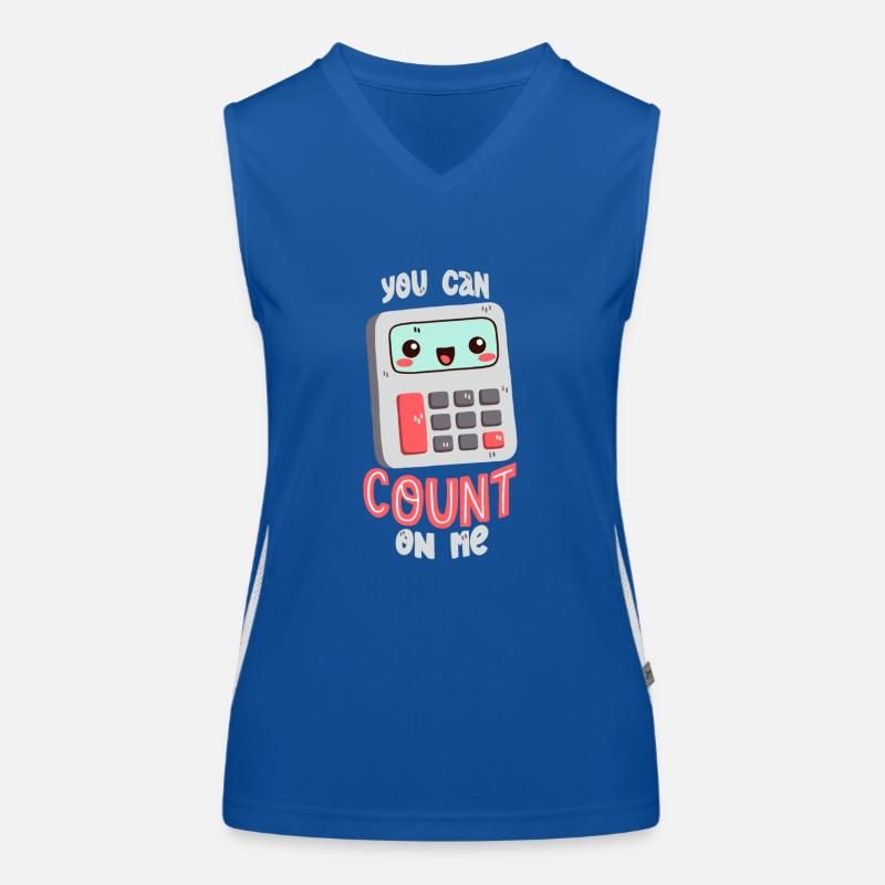 Calculator pun Women's Functional Contrast Tank Top