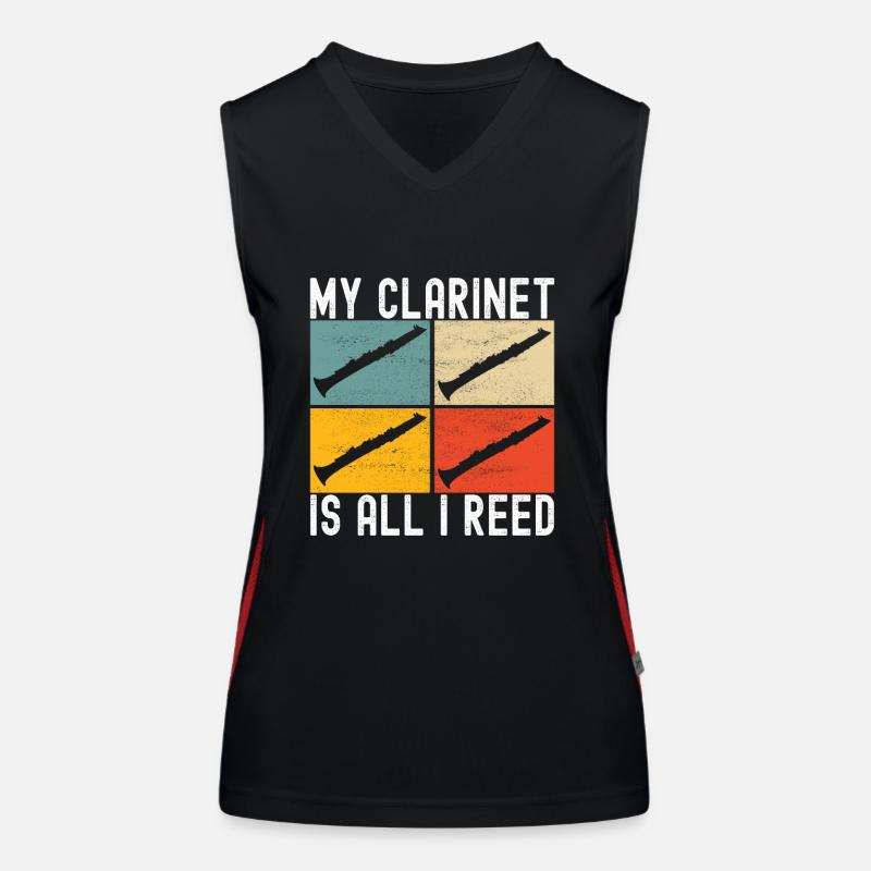 Clarinet Wind Instrument Clarinet player Women's Functional Contrast Tank Top
