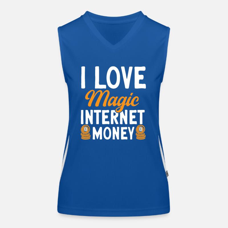 Bitcoin Kryptowährung BTC Crypto Trader Funktionelles Kontrast-Tank Top für Frauen
