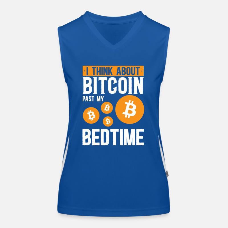 Bitcoin Kryptowährung BTC Crypto Trader Funktionelles Kontrast-Tank Top für Frauen