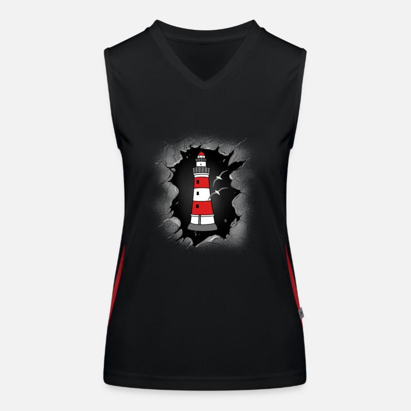 Lighthouse Coast Lighthouses Women's Functional Contrast Tank Top