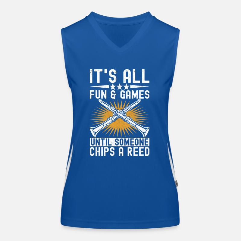 Clarinette Instrument à vent Clarinet Débardeur respirant contrasté Femme