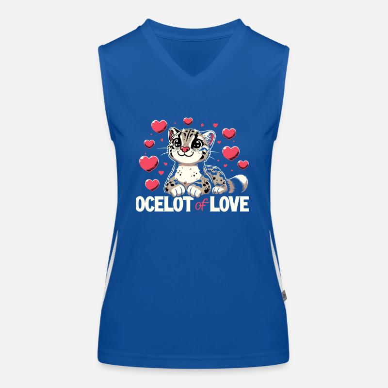 Ocelot Wild Cat Exotic Pets Jungle Big Cat Women's Functional Contrast Tank Top