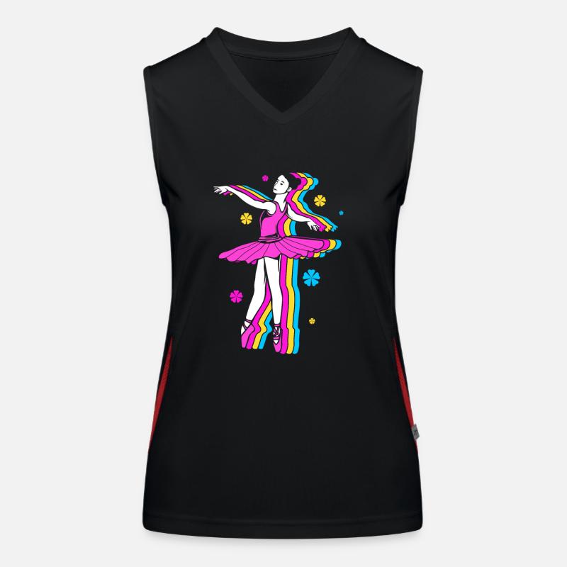 Ballet Ballet Dancer - Women's Functional Contrast Tank Top - black/red