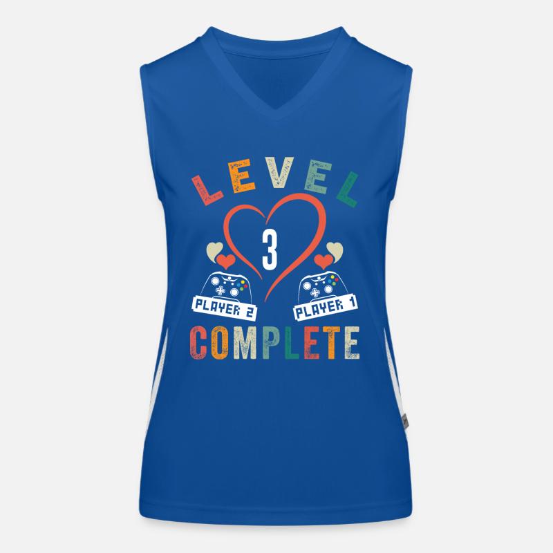 Level 3 Complete 3rd Anniversary 3 Year Old Wedding Women's Functional Contrast Tank Top