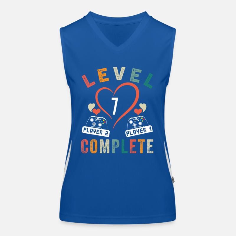 Level 7 Complete 7th Anniversary 7 Year Old Wedding Women's Functional Contrast Tank Top