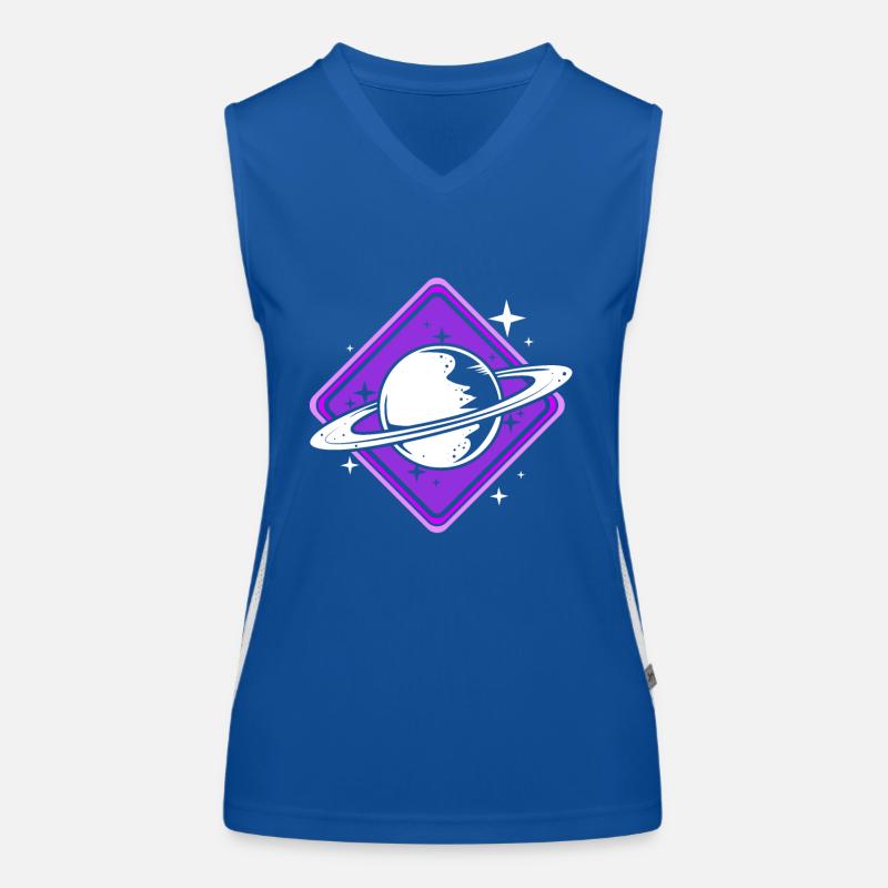 Solar System Universe Women's Functional Contrast Tank Top