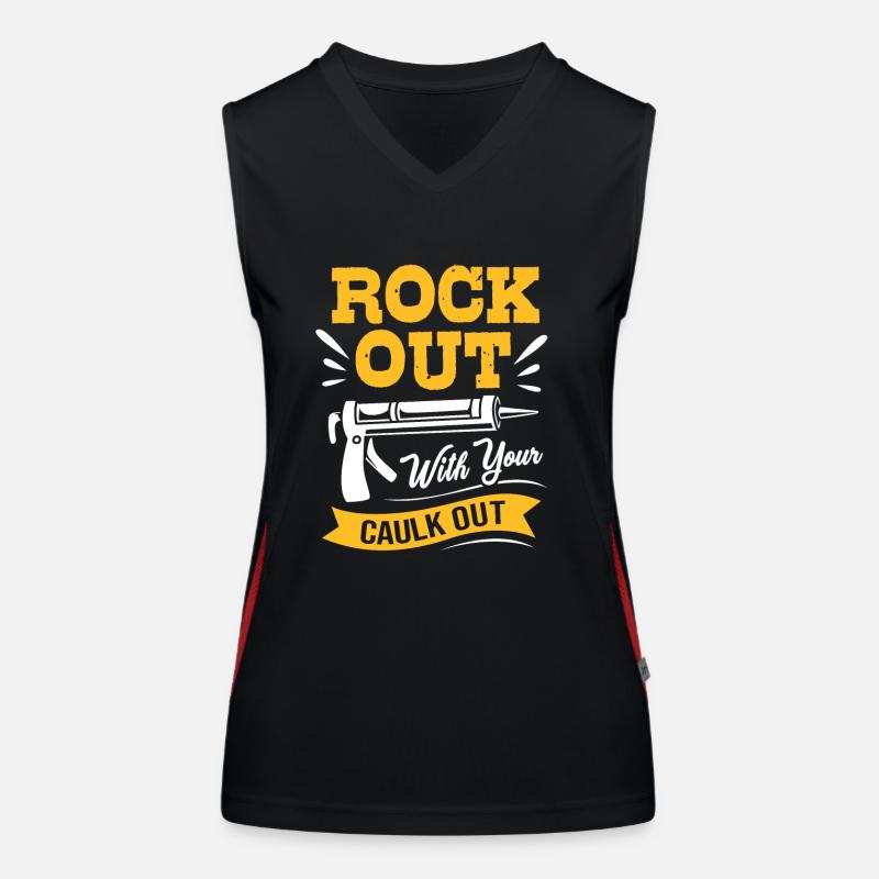 Construction worker construction site Women's Functional Contrast Tank Top