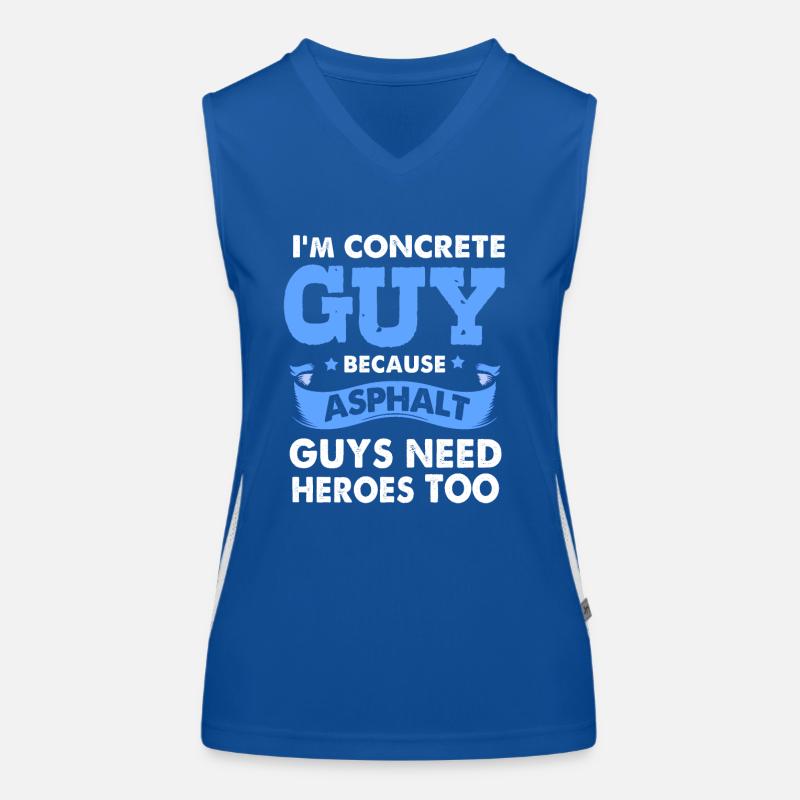 Construction Worker Construction Site Concrete Women's Functional Contrast Tank Top