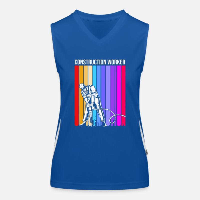 Bauarbeiter Baustelle Funktionelles Kontrast-Tank Top für Frauen