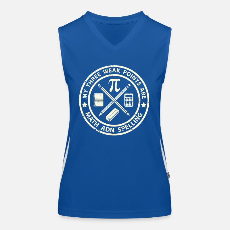 My Three Weak Points Are Math Adn Spelling Women's Functional Contrast Tank Top