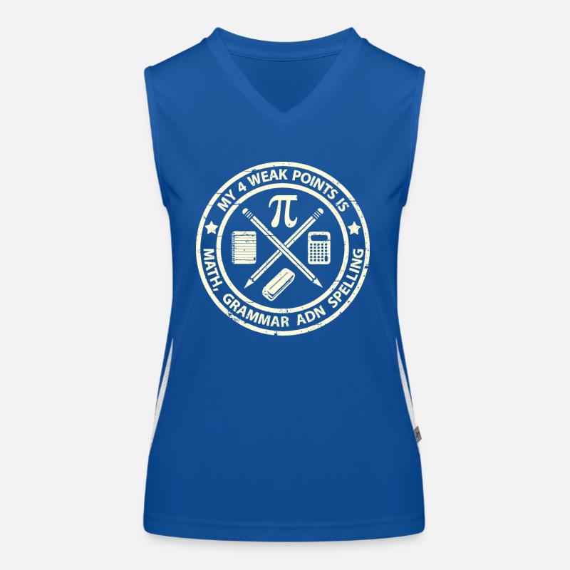 Math, Grammar Adn Spelling Women's Functional Contrast Tank Top
