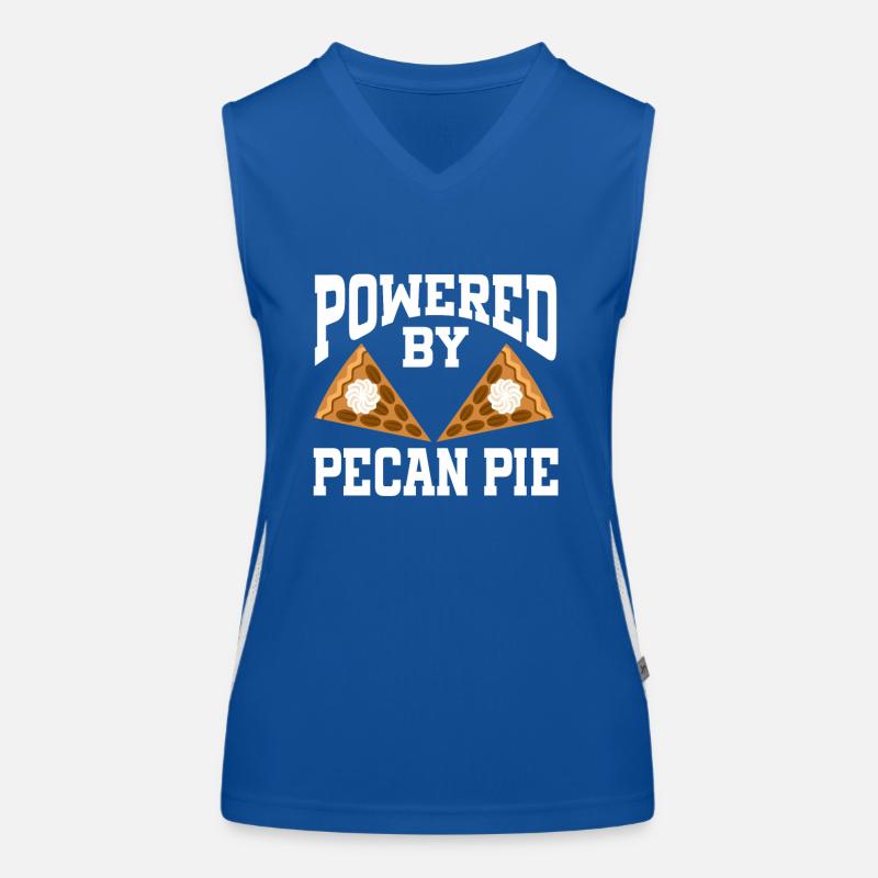 Powered By Pecan Pie Funktionelles Kontrast-Tank Top für Frauen