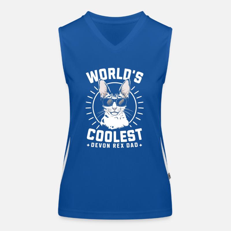 Katze Devon Rex Geschenk Funktionelles Kontrast-Tank Top für Frauen