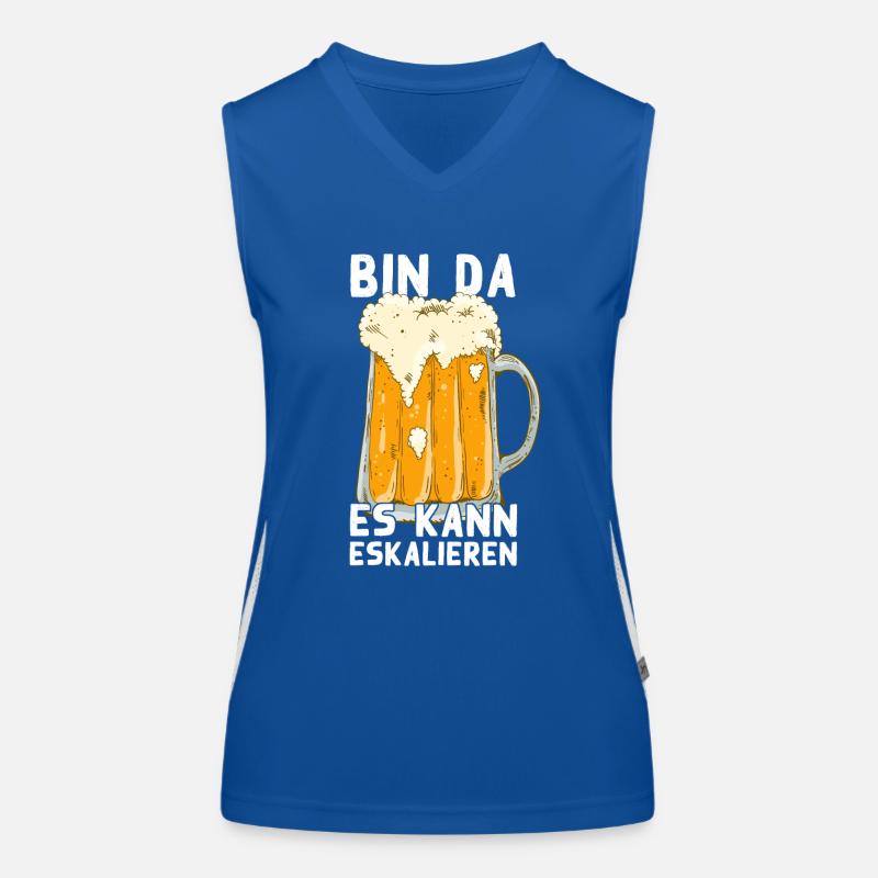 It can escalate Drinking humorous beer Women's Functional Contrast Tank Top