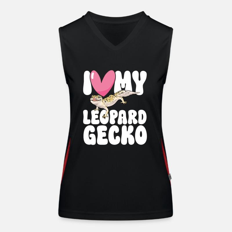 Leopardgecko Reptil Haustier Gecko Funktionelles Kontrast-Tank Top für Frauen