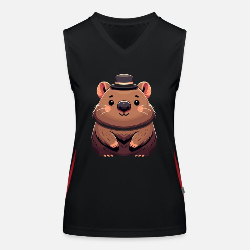 Feeling Wombat-Tastic Heute - Lustiger Wombat Funktionelles Kontrast-Tank Top für Frauen