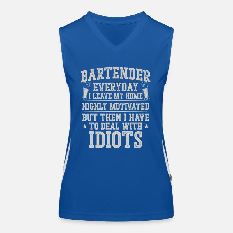 Bartender Mixologist Bartender Funktionelles Kontrast-Tank Top für Frauen
