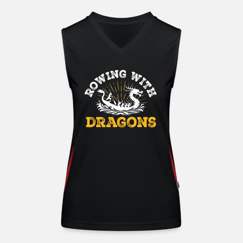 Ramer avec Dragons Dragons Dragonboat Débardeur respirant contrasté Femme