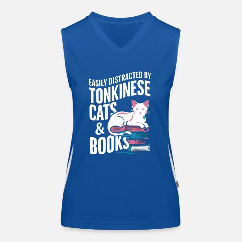 Katze Tonkanesen Geschenk Funktionelles Kontrast-Tank Top für Frauen