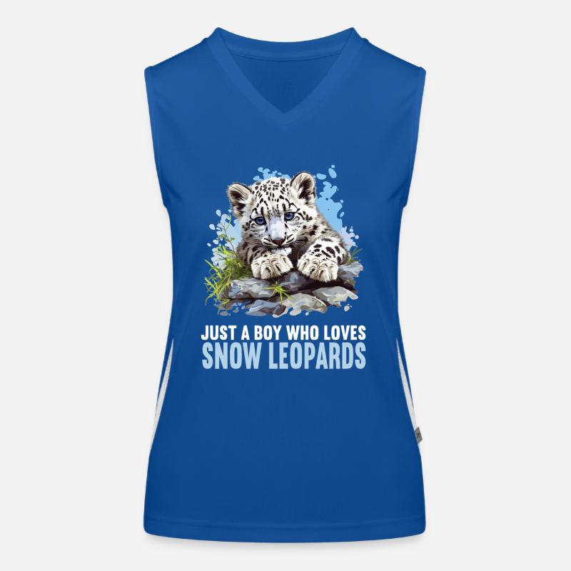 Léopard des neiges Schneeleoparden Schneeleopard Débardeur respirant contrasté Femme