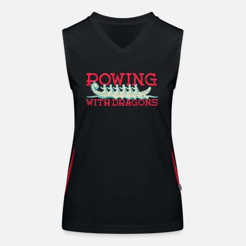 Rowing With Dragons Dragonboat Women's Functional Contrast Tank Top
