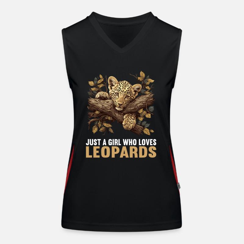 Léopard léopard Débardeur respirant contrasté Femme