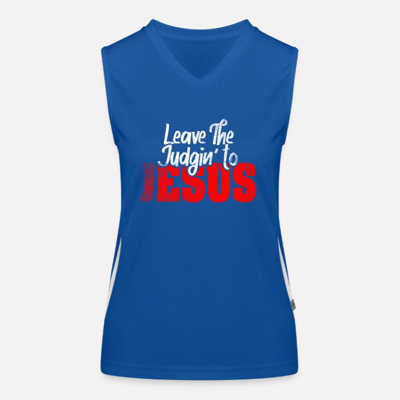 Überlassen Sie das Urteil Jesus Funktionelles Kontrast-Tank Top für Frauen