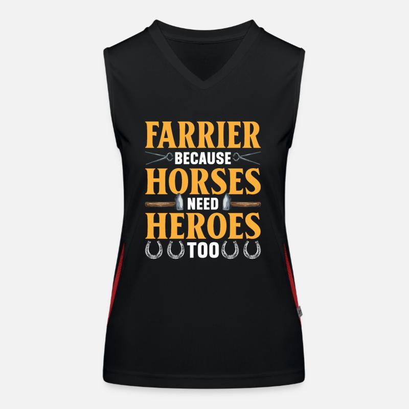 Maréchal-ferrant Fer à cheval Fer à cheval Débardeur respirant contrasté Femme