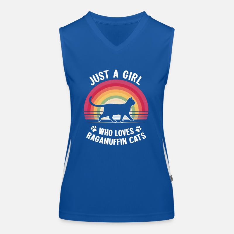 Katze Ragamuffin Geschenk Funktionelles Kontrast-Tank Top für Frauen