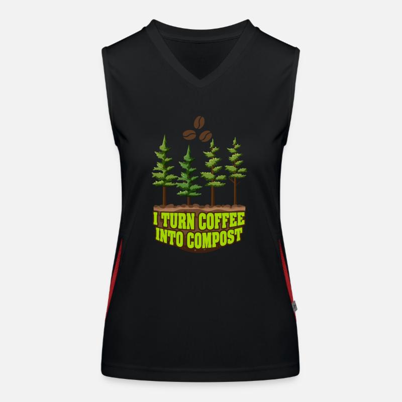 Je transforme le café en compost Blue Planet Débardeur respirant contrasté Femme