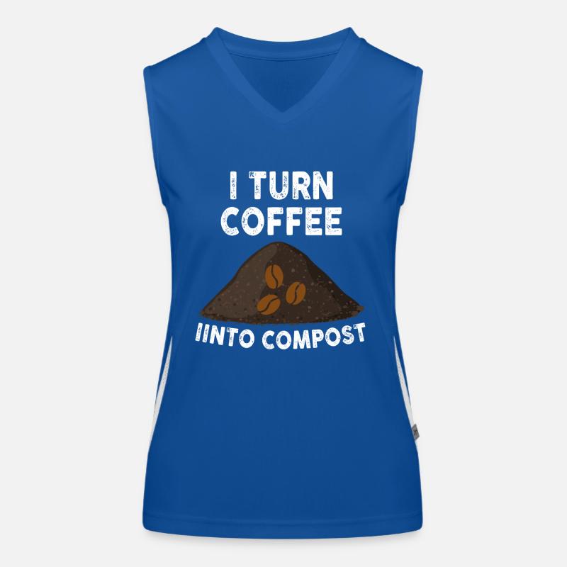 Je transforme le café en compost Blue Planet Débardeur respirant contrasté Femme